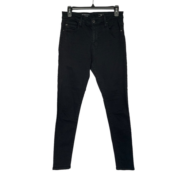 Adriano Goldschmied Womens 28R Black Jeans The Farrah Skinny High Rise - Picture 1 of 11